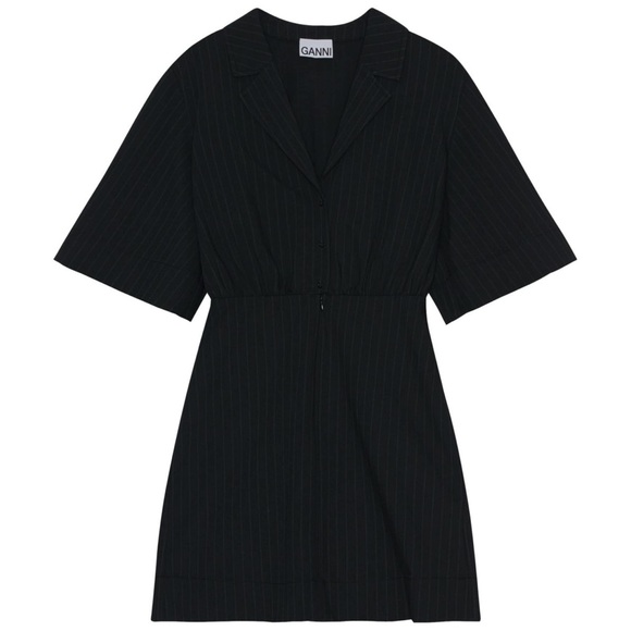 NWT GANNI pinstripe shirt mini dress - Picture 1 of 4